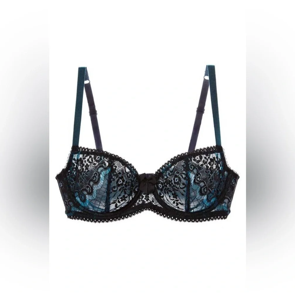 Claudette Neon Turquoise Intense Demi Bra SZ. 36 B